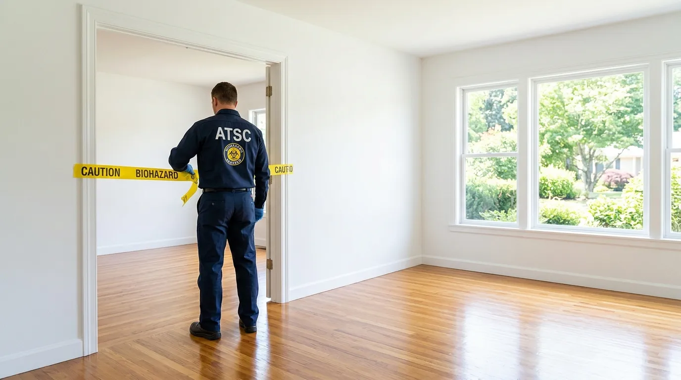 Certified biohazard cleanup crew performing Decomposition Cleanup in Londontowne